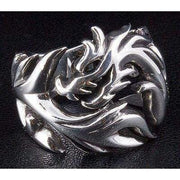 sterling silver wolf ring